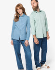NS502 - Chemise délavée en coton twill Écoresponsable H/F - 135g