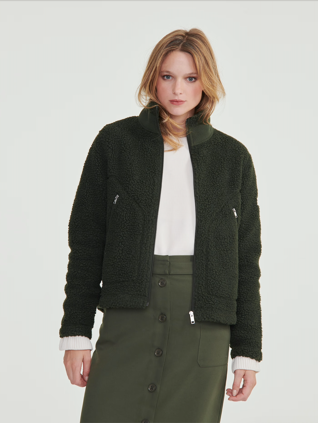 Polaire sherpa à fermeture éclair femme - AIGLE (AQ042)