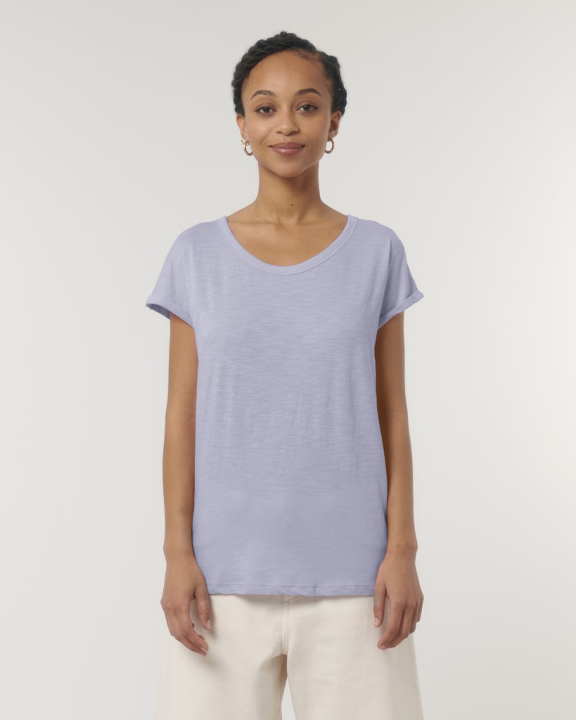 T-shirt Bio 130g femme (bas de manche replié) [Rounder Slub]