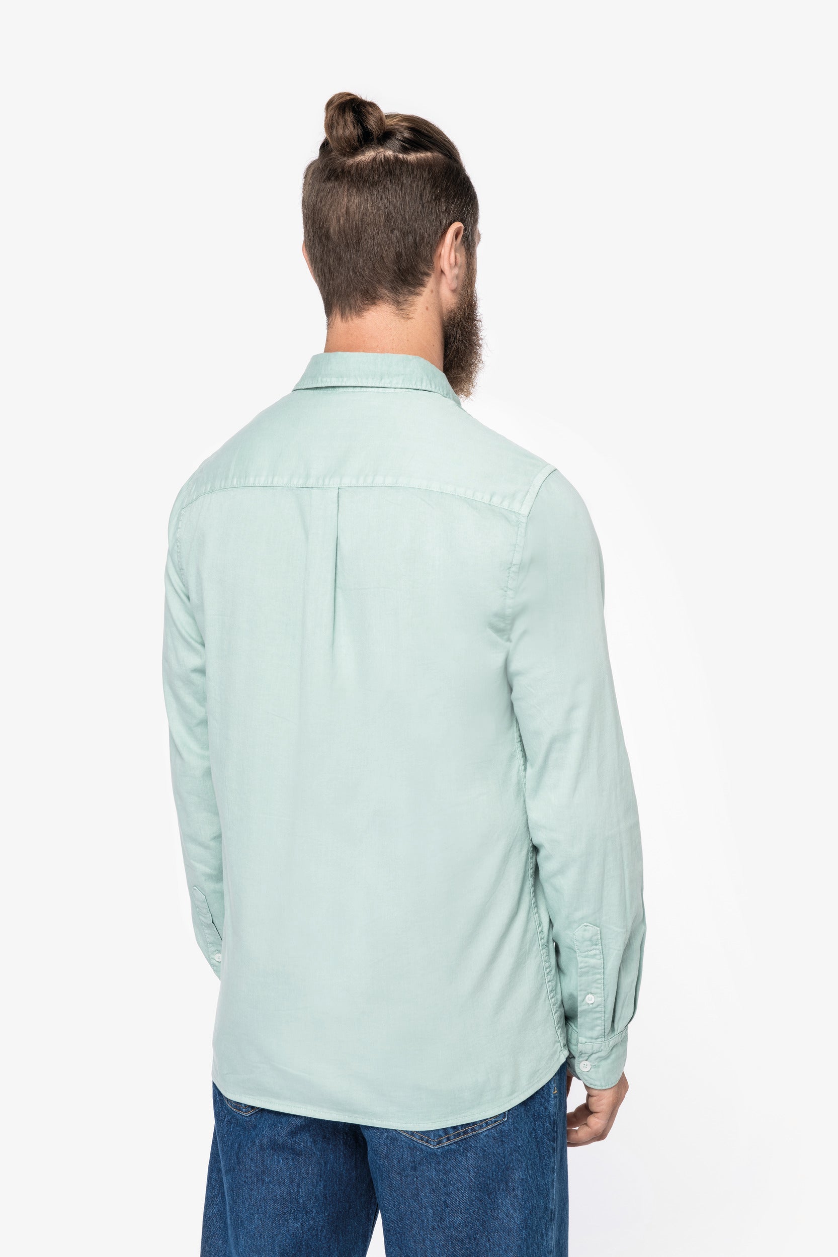 NS502 - Chemise délavée en coton twill Écoresponsable H/F - 135g
