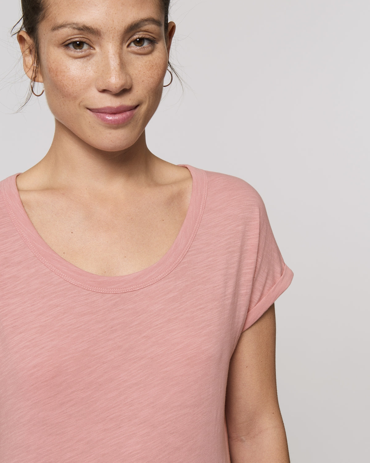 T-shirt Bio 130g femme (bas de manche replié) [Rounder Slub]