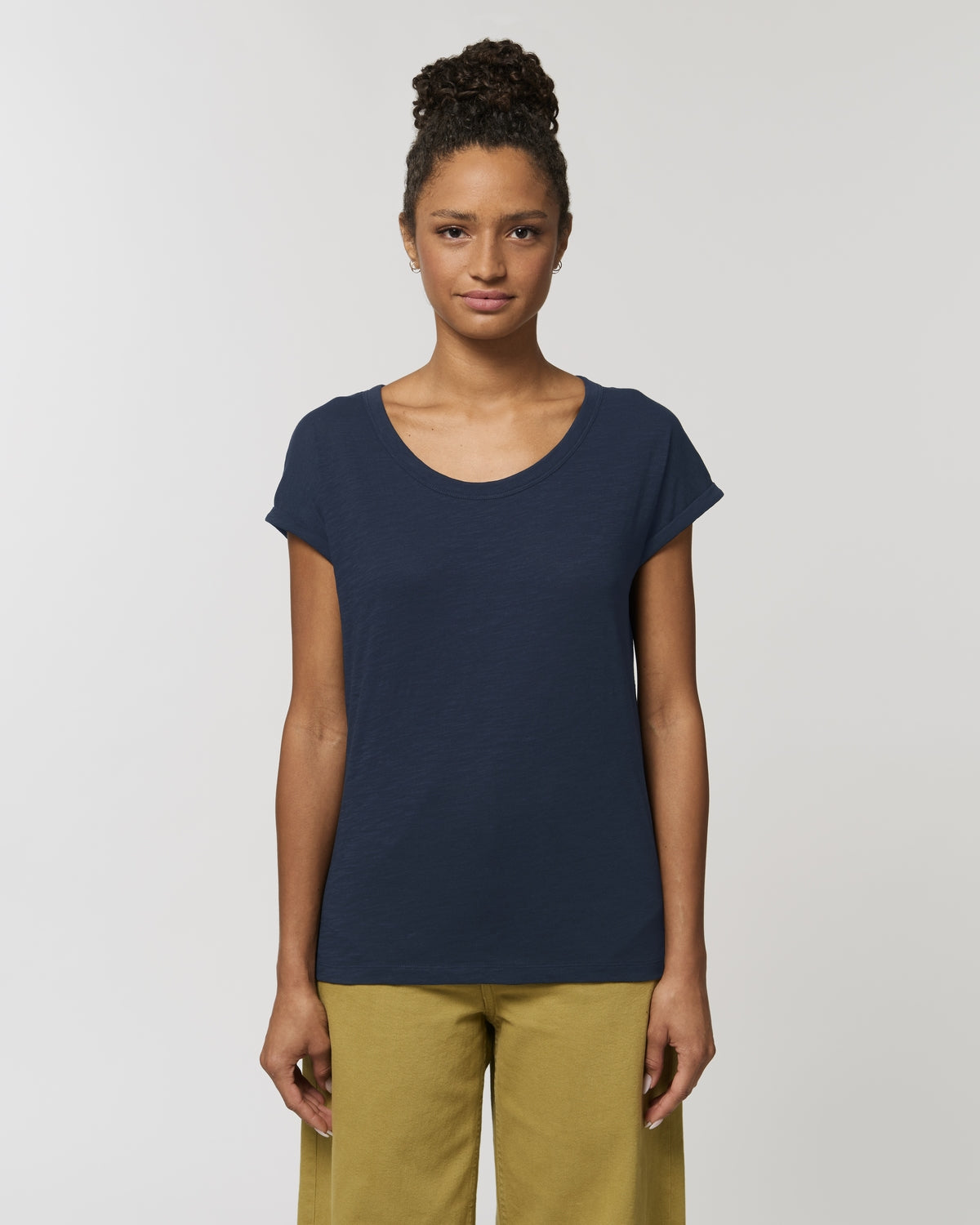 T-shirt Bio 130g femme (bas de manche replié) [Rounder Slub]