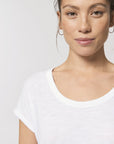 T-shirt Bio 130g femme (bas de manche replié) [Rounder Slub]