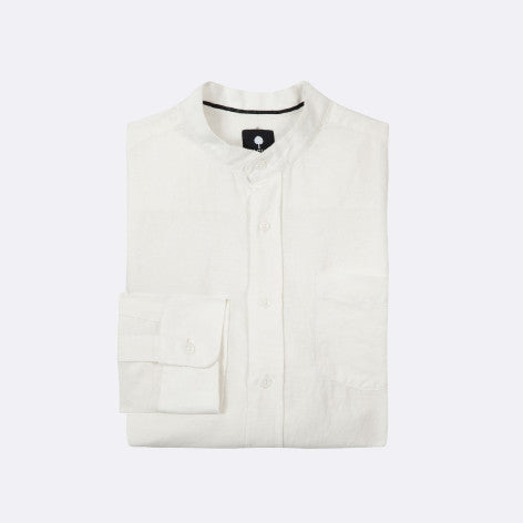 Chemise col mao en lin et coton Homme - Faguo [CHIAVARI]