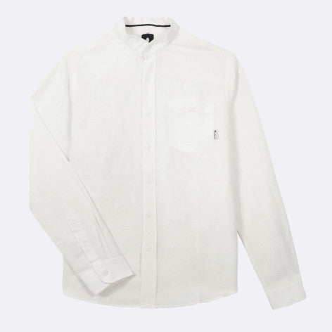 Chemise col mao en lin et coton Homme - Faguo [CHIAVARI]